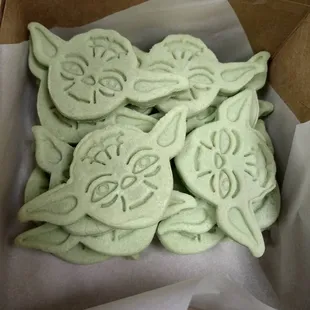 Yoda sugar cookies for Star Wars day! Great texture and taste! The office loves them!