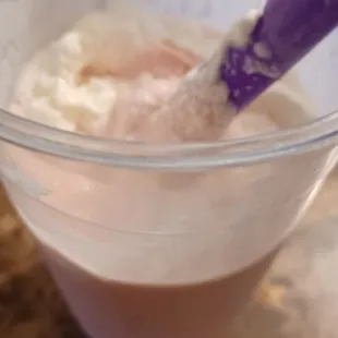 Thick shakes!  No trouble finishing it.