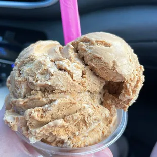 The pumpkin pie was pretty good but peanut butter cup was much better.
