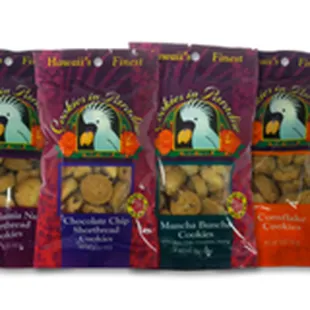 three packages of cookies