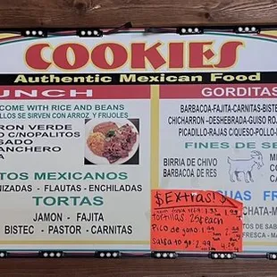 The Cookies Menu
