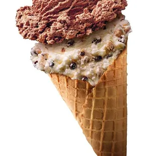 a cone of ice cream