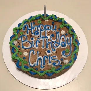 a birthday cake on a plate