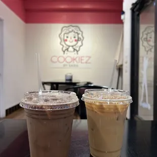 Iced Mocha and Iced Vanilla Latte