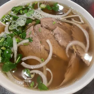 Brisket and Well Done Flank Pho