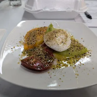 Heirloom Tomatoes with Burrata Cheese