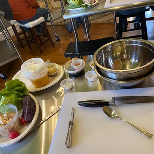 Cooking class station