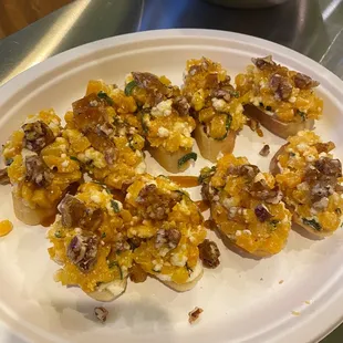 Butternut squash crostini