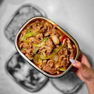 Stir fried pork collar with celery | @what.eva.eats