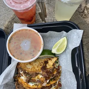 Birria Tacos and Lemonade