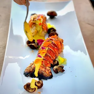 Grilled Lobster with South Indian Curry Sauce ~Chef Steven Ferneding