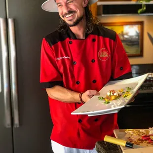 Chef Steven Ferneding presenting on ABC's Afternoon LIVE show