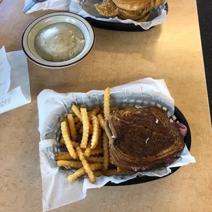 Classic Rueben and chicken fried chicken