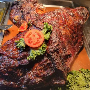 Lamb ready to be sliced up!