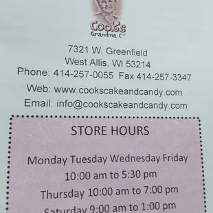 store hours