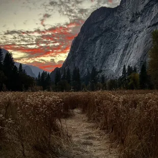 Hiking into the sunset.