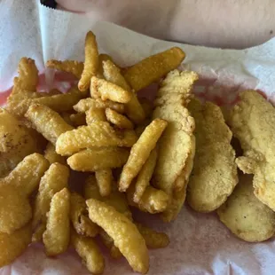 Chicken Strips with onion petals