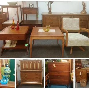 The mid-century style is very popular.  Dealers here offer quality furniture and decor at affordable prices.