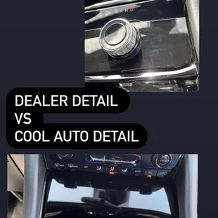 Top picture damage from an inexperienced detailer
Bottom picture Cool Auto repairing the damages