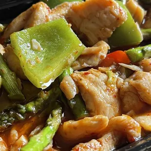 Cool Basil asparagus with chicken