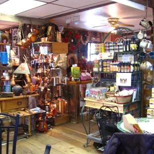 Inside the store.