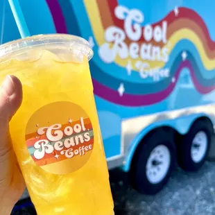 Love potion lemonade with glitter