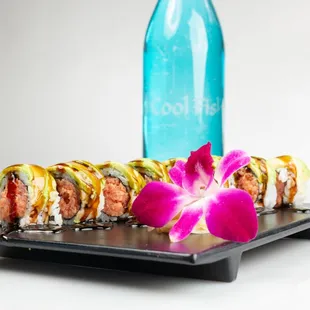 Signature sushi rolls, poke bowls, ramen, and creative spring rolls.