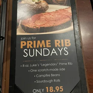 Promo menu as of 11/18/2021