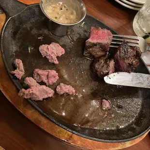 Chewiest tasteless steak.