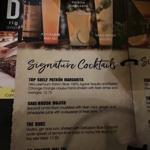 Signature cocktails