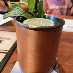Delicious and refreshing Moscow Mule. Just wish it had less ice and more drink.