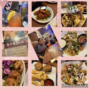 a variety of food items