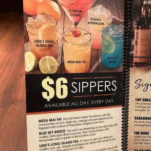 $6 cocktails
