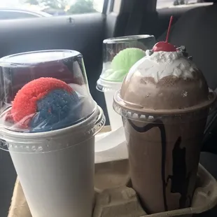 Icee, chocolate shake