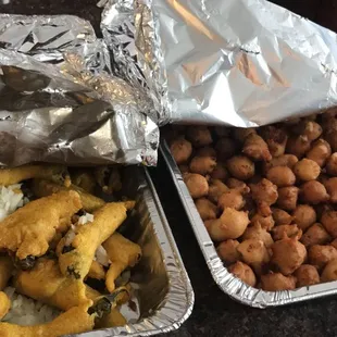 Mirchi bhajji and punugulu