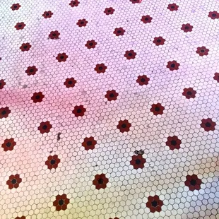a pattern of hexagon tiles