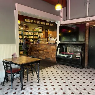 the interior of the restaurant