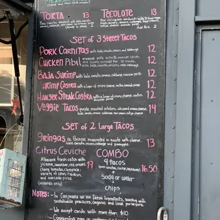 Oct 2020 menu