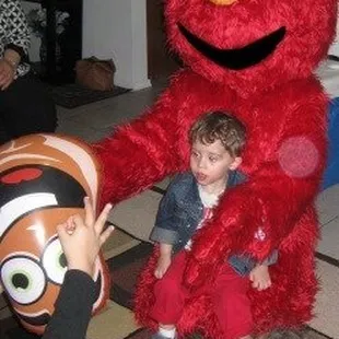 Elmo costumed character for kids party-hire cool party characters-cartoon character tx