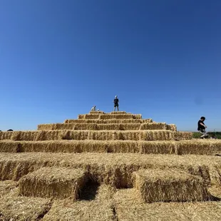 Hay stack outside the maze