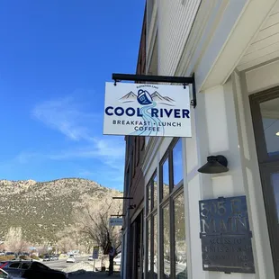 the outside of a building with a sign on it