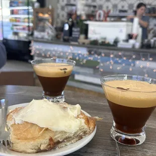 Cinnamon roll and espresso martini