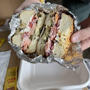 Smoked Salmon Breakfast Sandwich
