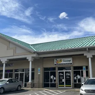 Outside the restaurant