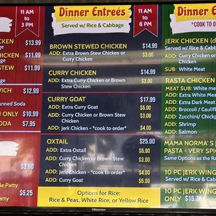 Cool Runnings Menu