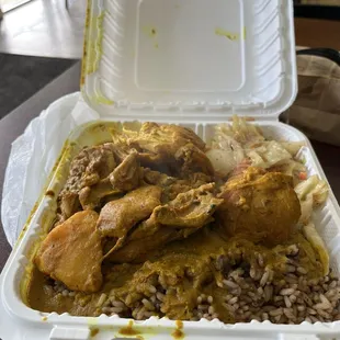 CURRY CHICKEN DINNER w/ Extra Gravy