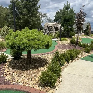 Mini golf course is very pretty