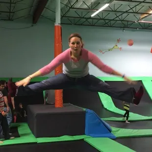 Lots of fun! I haven't jumped on a trampoline since I was a kid, but it came right back!