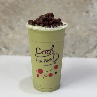 Matcha Smoothie w/ red beans