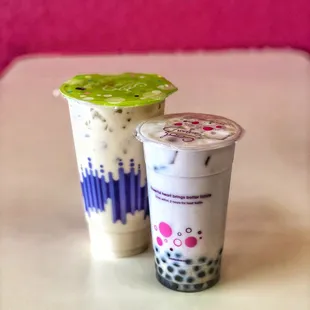Oolong Milk Tea and Taro Smoothie